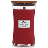 WoodWick Large Hourglass-geurkaars met knapperende lont | Currant | Tot wel 130 uur brandtijd