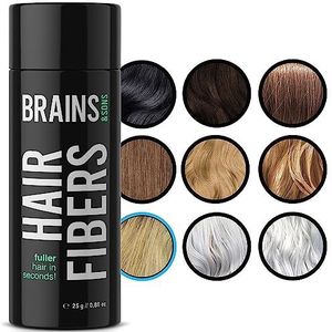 Brains & Son Strooihaar, premium haarverdichting/bulkhaar met direct effect bij geheime raadhoeken, haaruitval en licht haar, haarpoeder, 25 g (lichtblond)