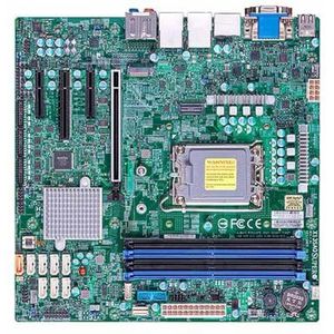 SUPERMICRO MBD-X13SAQ. Compatibel met Intel Socket 1700 processors, Intel Q670 chipset, micro-ATX-formaat