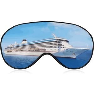 Cruiseschip slaapmasker, licht blokkerend oogmasker, comfortabel en zacht, oogbedekking met elastiek, geschikt voor mannen en vrouwen, geschikt voor reizen en slapen