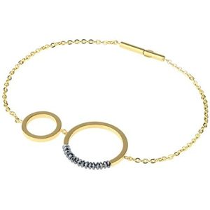 Ernstes Design Armband met hematiet roestvrij staal A624 spiegelankerketting verguld