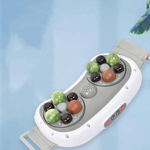 Elektrisch heupgordelapparaat Lumbale ondersteuningsmassageapparaat, dubbel hoofd warm kompres, vooruit en achteruit kneden, 12 magneten helpen, baggeren spieren en verlichten stress