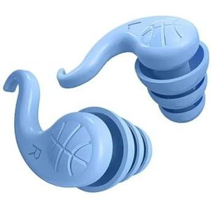 Siliconen geluiddichte oordopjes 3-lagen bescherming voor slaap ruisonderdrukking anti-geluid slapen oordopjes zwemmen oordopjes (blauw)