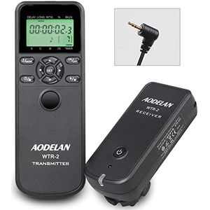 Draadloze afstandsbediening draadloze afstandsbediening voor digitale camera's draadloze ontspanner afstandsbediening voor Canon-camera, zelfontspanner met afstandsbediening, timer en intervalometer,