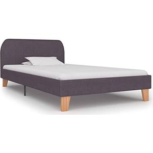 AJJHUUKI Bedden & Accessoires Bedframe Taupe Stof 90x190 cm Enkele Meubels