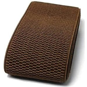 6CM brede duurzame broek rok riem Kleur elastische band/Twill elastische tape Latex elastische tape rubberen band-koffie-60mm-1M