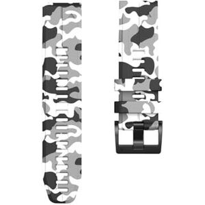 QuickFit 22 mm Horlogebandjes geschikt voor Garmin Descent G1 Solar/D2 Mach 1/Descent Mk2 MK2i, Camouflage Siliconen Armband, Accessoires (Kleur: Wit, Maat: Voor Descent Mk2)