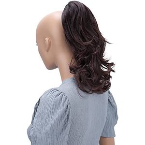 CAISHA 30cm Haarstukje Vlecht Paardenstaart Haarextensies Volumineus Golvend Roodbruin Mix H108