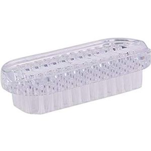 Ruiqas Hand- en nagelborstel wisser dubbelzijdige reinigingsborstels tenen en vingernagelreiniger reinigingsgereedschap - wit