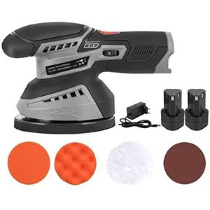 Lithium Batterij Polijstmachine Auto Polijsten Waxen Reiniging tot Krassen Draagbare Huishoudelijke Auto Excentrieke Waxing Machine Professionele instrumenten en gereedschappen(Two batteries)