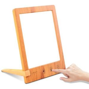 Daglichtlamp 10000 Lux, LED Wit En Groen Licht Therapielamp Voor Depressie, Zonnelamp Met Touch Control, Instelbare Kleuren, Helderheid, Timer Instellingen, Geheugenfunctie,A