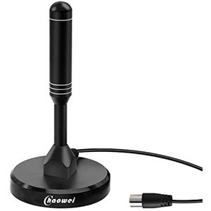 Chaowei 120Miles Freeview Draagbare TV-Aeria met Magnetische Base-Hoge Aanwinst Digitale TV-antenne voor Smart&Anolog TV, Indoor Outdoor Gemonteerd