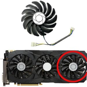 Voor MSI voor GeForce voor GTX1070 1070ti 1080 1080ti DUKE OC grafische kaart vervangende ventilator PLD09210S12HH(Right fan)