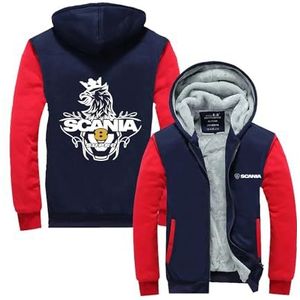 Wijde Hoodiejas Voor Heren Voor Scania Tops Met Lange Mouwen Hoody Botsing Kleur Uitloper Herfst Winter Sweatshirt Street Wear Fitness Grafische-Red||M