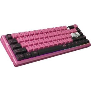 QPSJXN Aangepast bekabeld toetsenbord met magnetische schakelaars aluminium ontwerp voor lage latentie (RS6 Ultra-CY)