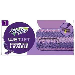 Swiffer Wetjet Spray, 1 microvezeldoek, wasbaar, herbruikbaar, houdt stof en vuil, ontworpen voor alle soorten vloeren
