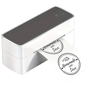 Thermisch Printer PM 241 BT Verzendingsprinter Draadloze Thermische Labelprinter For Kleine Bedrijven, Compatibel Met Telefoon En Computer Duidelijk Snel(Gray)