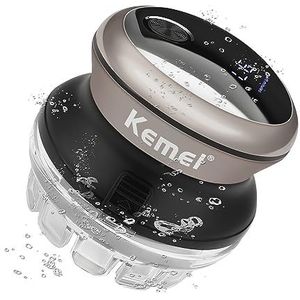 KEMEI Tondeuse voor mannen, cirkelvormige draadloze tondeuse, zelfkapselset, oplaadbare LED-display