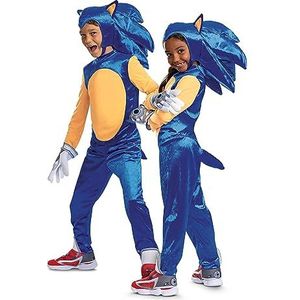 Disguise Deluxe Sonic kostuum voor kinderen, officieel Sonic Prime-kostuum en hoofddeksel, maat 10-12