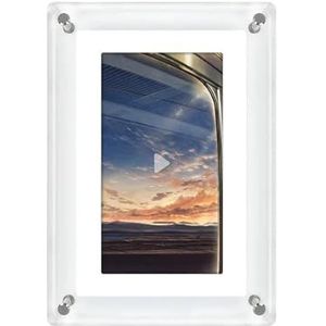 Acryl Digitaal Fotolijstje 5 Inch 1200mAh Verticaal Display IPS Scherm 4G Geheugen Batterij Digitaal Fotolijstje Eenvoudig delen