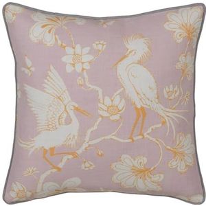 BigBuy Home Kussen, roze, reiger, 45 x 45 cm