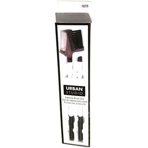White Eyebrow Brush Duo
