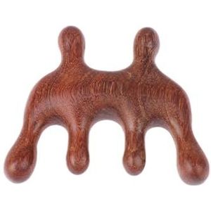 1 st natuurlijke houten kam lichaam meridiaan massage antistatische no-haken brede tand kam voor vrouwen meisje steil krullend haar (maat : 5)