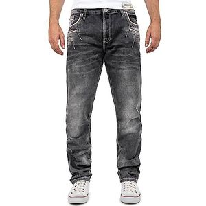 Cipo & Baxx Heren Jeans CD719-bans Zwart W40/L34