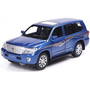1:32 gegoten auto- en speelgoedvoertuigen 15 cm blauwe kruiser model 4 open deuren cadeau (Color : Blue)