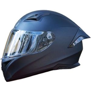 Bromfiets Helm Voor Volwassenen, Motorhelm, Integraalhelm Met Vizier Voor Dames En Heren, ECE 22.06 Gecertificeerd B,S/(52~53cm)