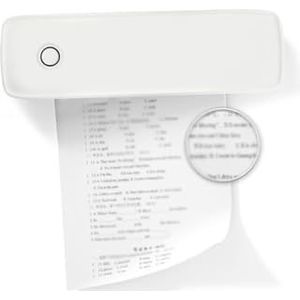 WMMNHY Draagbare Printer, Mini-inktloze Kantoorprinter, Kleine Huishoudelijke A4 Thermische Printer