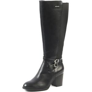 Model Marta - Knielaarzen - Zwart - Synthetisch Leer - Hak 7 cm