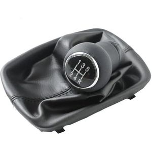 Schakelpook Knoppen Voor Audi Voor A6 Voor C5 Voor A4 B5 Voor A8 D2 1998-2001 5/6 Speed ​​zwart Grijs Lederen Auto Pookknop Hendel Gaiter Boot Cover Kraag Auto Pookknop Hoofd(.5 Speed Black)
