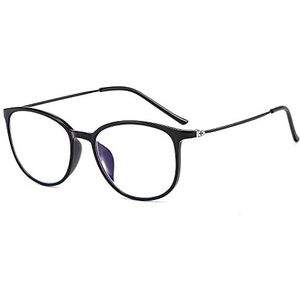 Suertree Blauwlichtfilter Afstandsbril Lichte bijziende bril Mode Myopiebrillen TR90 voor dames heren Zwart
