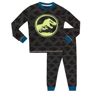 Jurassic World Jongens Pyjama's Gloed in het donker Grijs 122