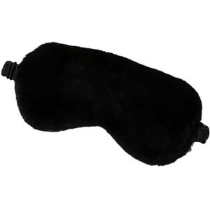 Slaapmasker, blinddoek slapen zachte pluche oogmaskers schattige liefde wolk oogbedekking pluche masker ooglap dutje gezondheid oogbedekking (zwart)
