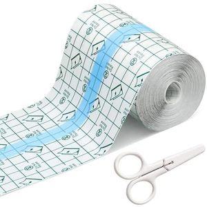 Waterdichte transparante bandage, 10 cm x 10 m, douchepleister, waterdicht, tattoo, aftercare, waterdichte bandage, transparante pleisterrol voor sport, zwemmen, douchen en tatoeage enz