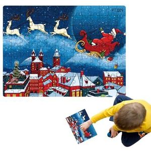 Kerstmanpuzzel, Kartonnen kerstpuzzels, Kerstwens Legpuzzels Educatief spel voor jongens, kinderen van 2-8 jaar, verjaardagscadeau Artsim