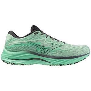 Mizuno Wave Rider 27 Hardloopschoenen voor heren, meerkleurig (Grayed Jade Black Oyster Jade Cream), 43 EU