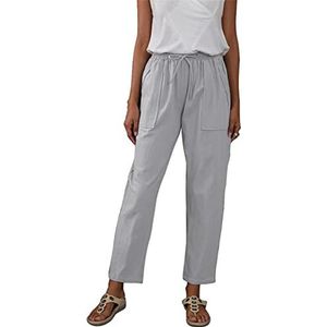 Vrijetijdsbroek Elastische Taille Rechte Effen Kleur Lichtgewicht Katoenen Linnen Trainingsbroek (S)
