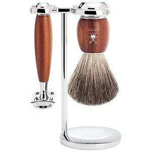 Set Afeitado Mühle Brocha Afeitar Tejón, Maquinilla Clásica & Soporte Serie Vivo