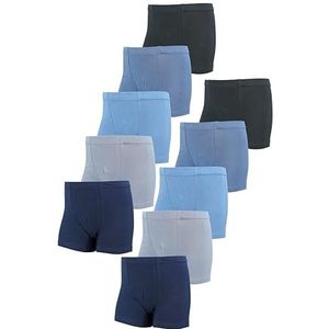 TupTam Boxershorts voor Jongens Kinderen Onderbroeken Set van 10, 5, Donkerblauw Antraciet Indigo Blauw Grijs, 128-134
