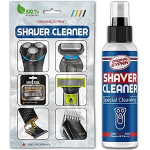Originele Syprin Scheerkopreiniger voor elektrische scheerapparaten en haartrimmers-Hygiënische reinigingsvloeistof voor scheerapparaten en baardtrimmers Messen gemaakt in Duitsland