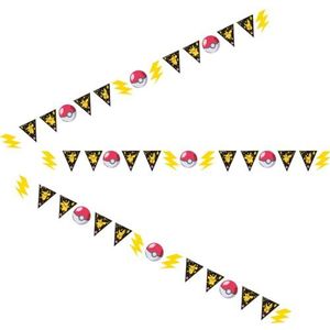Amscan 9917111 - Officieel gelicenseerde Pokémon Kids Verjaardagsfeest Wimpel Banner Decoratie - 3,3 m