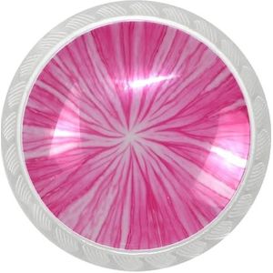 lcndlsoe Elegante ronde transparante kastknoppen, set van 4, voor kasten, ijdelheden en kasten, roze tie-dye