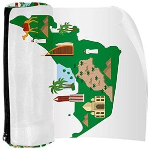 Potlood Case Pen Tas Houder met Rits Coin Organizer Tassen Make-up Cosmetische Pouch voor Vrouwen Tiener Meisjes Jongens Kinderen, Kaart