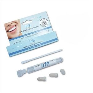 LIFE Tijdelijke tandreparatieset voor gezondheidszorg - noodoplossing voor losgemaakte kronen, losse bruggen en vullingen, eenvoudige tijdelijke tandreparatieoplossing - 1 verpakking