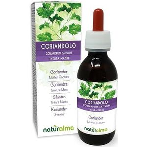 Koriander (Coriandrum sativum) vruchten Alcoholvrije moedertinctuur Naturalma - Vloeibaar extract druppels 120 ml - Voedingssupplement - Veganistisch