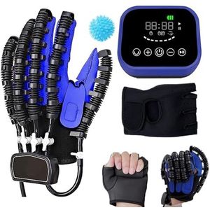 Rehabilitatierobothandschoen, Vinger- En Handfunctie Rehabilitatietrainer Voor PatiëNten Met Een Beroerte-Hemiplegie, Training Met ééN Vinger/Meerdere Vingers + Spiegeltraining,RightXXL