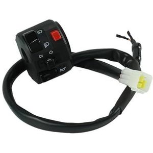 LED Stuurschakelaar 7/8"" 22mm Motorfietsschakelaar Motorfietsclaxon Richtingaanwijzer Elektrische Mistlamp Startknop Stuurbediening(Left)